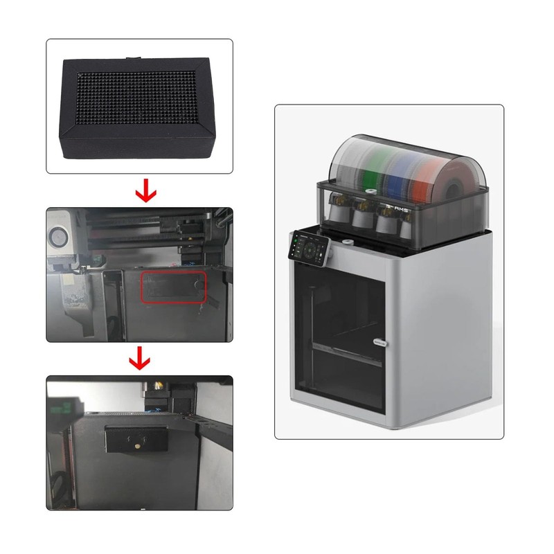 5Pcs Printer Air Filter for Bambu Lab, 3D Printer Activated