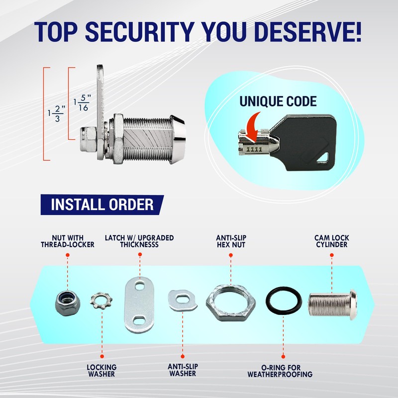 Latch.IT 7/8” RV Storage Locks | 2-Pack RV Compartment Locks