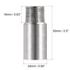 uxcell Shower Head Extension Arm Stainless Steel 1/2PT Male to