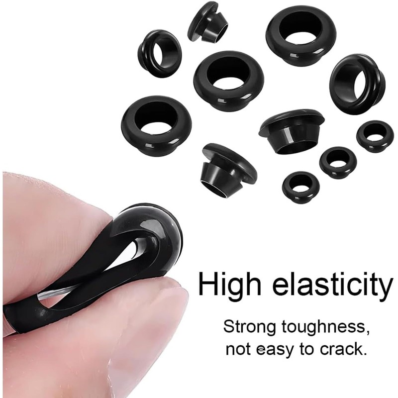 60 Pcs Rubber Grommets 8 x 10mm Electrical Conductor Wire