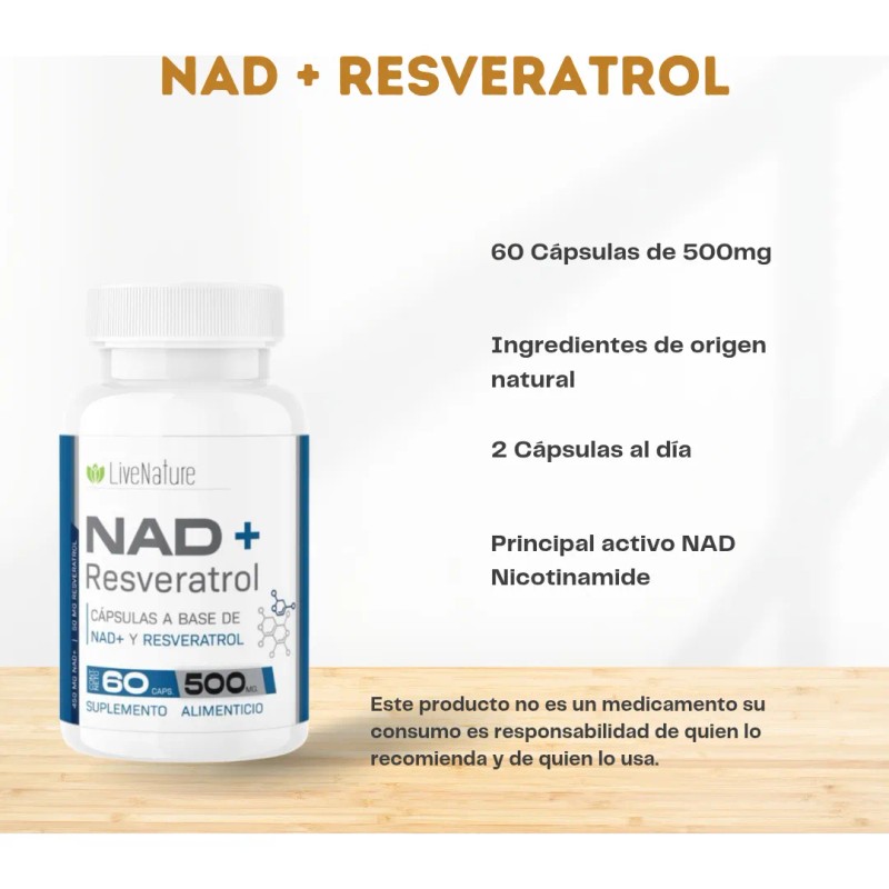 Nad Resveratrol Kit 2 Piezas Live Nature Nr Antioxidante Sin
