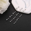 YOVORO 12Pcs 16G 316L Stainless Steel Stud Earrings for Women