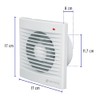 Volteck EXA-5B, Extractor de aire de 5" color blanco