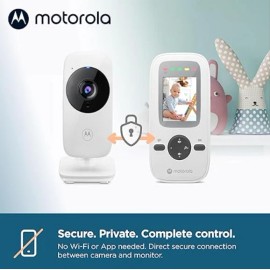 Motorola VM481 Video Baby Monitor W/Camera, 1000ft Range no WiFi 2.4 GHz