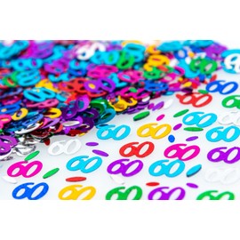 14g Multicolour 60th Birthday Confetti Foil Metallic Glitz Table Scatter Sprinkles Age Bday Party Decorations