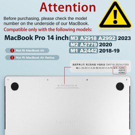 Lepeoac Designed for MacBook Pro 14 Inch Case 2021 2022 2023 2024 Release A3112 A3401 A3185 M4 A2918 A2992 M3 A2779 M2 A2442 M1 Pro/Max Protective Premium Leather Case, Black