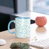 Miowjals Blue Daisy Funny Novelty Ceramic Coffee Cups With Handle,Dishwasher