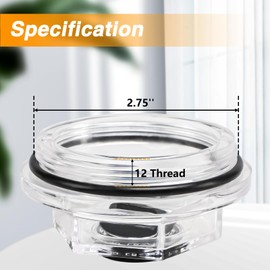 HIMARKLIF 4pcs Oil Bath Dust Caps,2.75" Thread,Trailer Axle Cover Compatible with Dexter 6k-8K 8-218, 8-219, 8-232 General Duty Axles Built 1989 and older,Replace#:K71-038-00