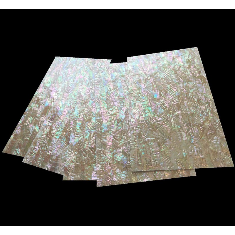 GOMMO White Prism Abalone Shell Veneer Sheet for Inlay and