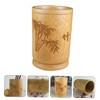 Tofficu 1pc Bamboo Pen Holder Creative Carving Design for Desk