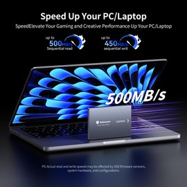 Yottamaster S25PRO 2TB SATA SSD 2.5'' SSD SATA III 6Gb/s Internal Solid State Drive Up to 500MB/s, Upgrade Laptop and PC Desktop SSD for IT Pros, Office Users, Creators