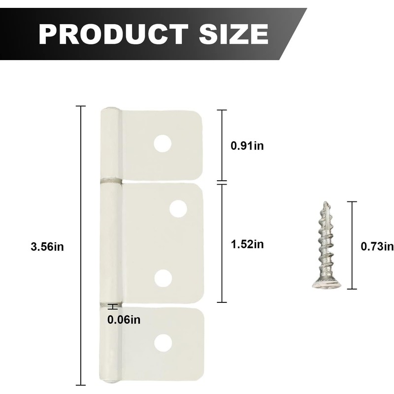 AGUNION Three Leaf Non-Mortised Hinge for Mobile Home & RV
