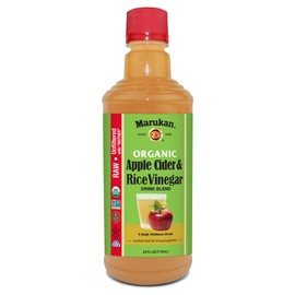 Marukan Organic Apple Cider Vinegar & Rice Vinegar Drink Blend, Raw & Unfiltered, Get Apple Cider Vinegar Benefits with the Smooth Taste of Marukan ACV & Rice Vinegar Drink Blend (24 fl oz)