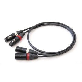 MOGAMI Mogami 2791 Red and White 2-Pair XLR Microphone Cable (1.2m)