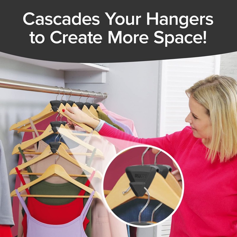Ruby Space Triangles Original AS-SEEN-ON-TV, Ultra- Premium Hanger Hooks Triple