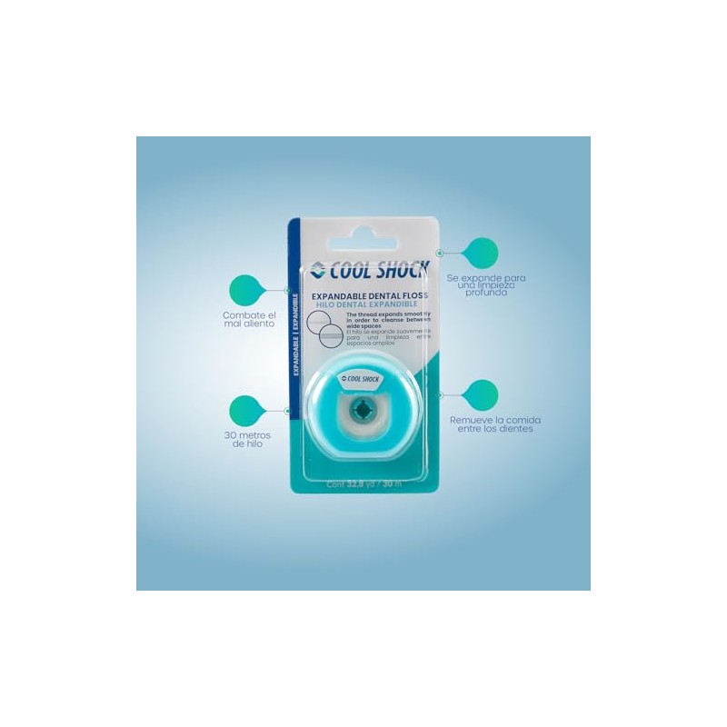 Cool Shock Hilo Dental Expandible 30m. Limpieza profunda y suave