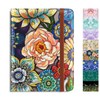 Rimilak Passport Holder, RFID Blocking Passport Cover Wallet with Clear Air Ticket Window, Leather Travel Documents Organizer Protector for Women and Men, Mandala Flower, Custom