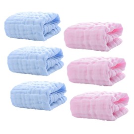 BIUDECO 6pcs Pure Towel Burp Washcloths Muslin Towels Newborn Towels Towels for Newborn Drool Bibs Drool Towel Nursing Towels Washcloth