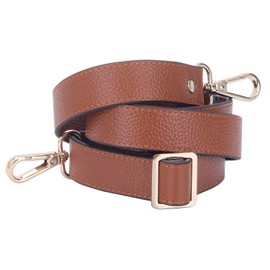 VanEnjoy Full Grain Leather Adjustable Replacement Strap Cross Body Bag Purse,1 inch wide (Brown)