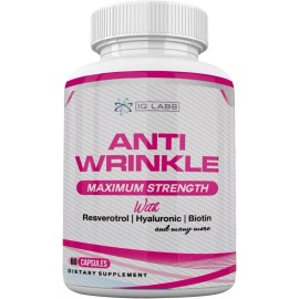 ANTI-WRINKLE Max Supplements 60 capsules w/ Resveratrol, Collagen DMAE Pills