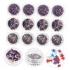 Healeved Star-Shaped Nail Art Sequins Mixed Glitter for Manicure Decorations