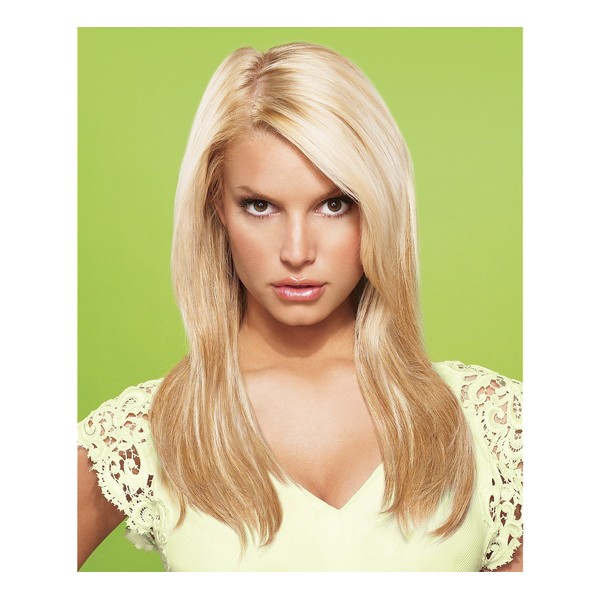 hairdo from Jessica Simpson and Ken Paves 22" Vibralite Synthetic Clip-In Extension, Straight, Ebony