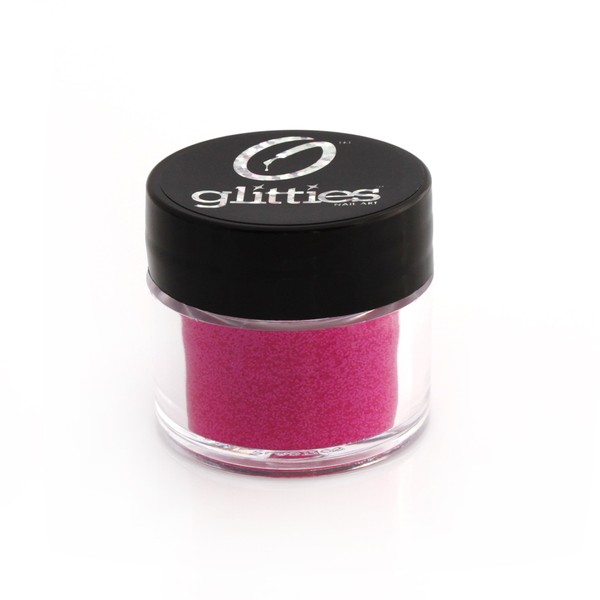 GLITTIES - Neon Magenta - (.008") - Neon Fine Glitter Powder - Great for Nail Art, Mix with Gel Nail Polish, Gel and Acrylic Powder - Made in The USA - (10 Grams)
