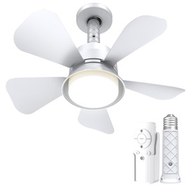 MOTCTQVD Ceiling Fan Light Bulbs,3 Colors 1000 Lumens LED Ceiling Fans for Kitchen Home Indoor,3000K-6000K Ceiling Fan with Lights and Remote,White