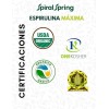 Organic Spirulina Algae Maximum Natural Spirulina 500 Tablets.