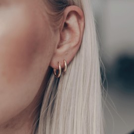 Dainty Creole Earrings Gold, Hoop Earrings 925 Sterling Silver, Minimalist Earrings, Small Hoops, Sterling Silver