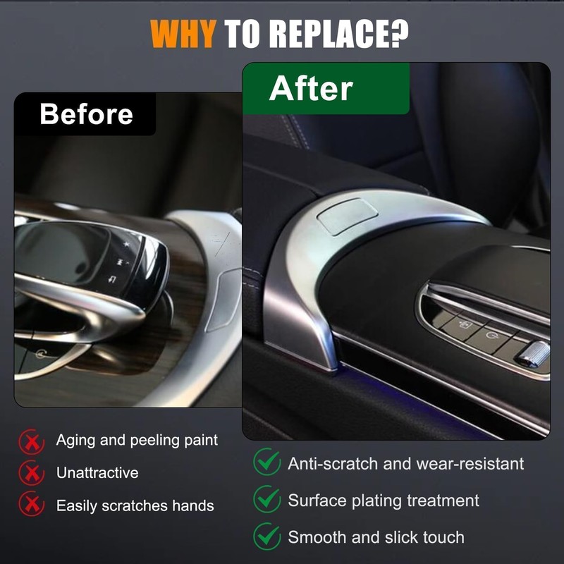 Front Console Cover Armrest Release Button Compatible with Mercedes-Benz