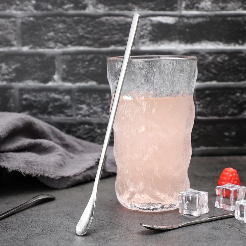 Ice Tea Spoon, Long Spoon, 4-Piece Stainless Steel Mixing Spoon