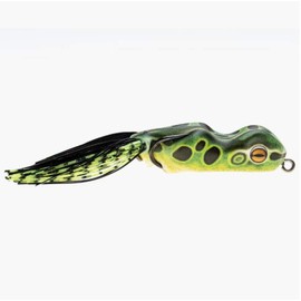 Scum Frog Painted Trophy Series Topwater Bass Fishing Hollow Body Frog Lure with Weedless Hooks, Leopard, 5/8 Ounce