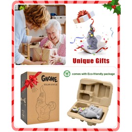 Yeomoo Garden Gnomes Funny with Solar Bubbles Decoration for Outdoor Use - Garden Gnome Solar Figures Gifts for Women Men Mum Birthday Gift Gnome Garden Balcony Patio Decoration Living Room Decoration