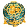 Retro Round Trinket Storage Organizer with Rose Pattern Round Metal