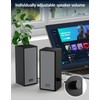 cinnkeyi Computer Speakers, 2.0 Computer Speakers USB Input PC Speakers,
