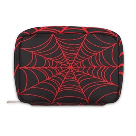 LLCXCSI Black Spider Web Kids Toiletry Bag for Boys, Small Cute Wash Bag for Little Young Boys Waterproof Cosmetic Weekender Bag Toddler Traveling Toiletries