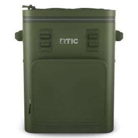 RTIC 24 Can Ultra-Tough Backpack Cooler, Insulated, Waterproof, Leakproof, Portable, Floating Bag for Beverage, Drink, Lunch, Outdoor, Beach, Car, Camping, Picnic, Fishing, Boat, 14L, Olive