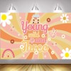 LOONELO Young Wild and Three Birthday Party Backdrop Banner with