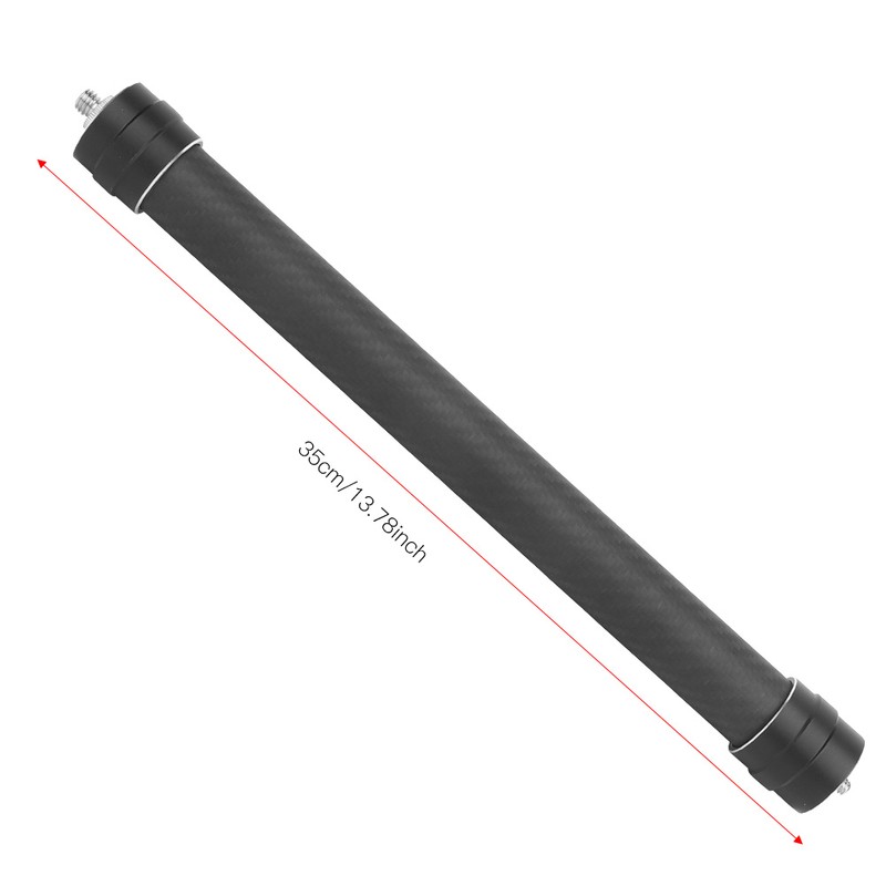 Black Carbon Fiber Lightweight Triaxial Stabilizer Extension Rod 35cm Lengthen
