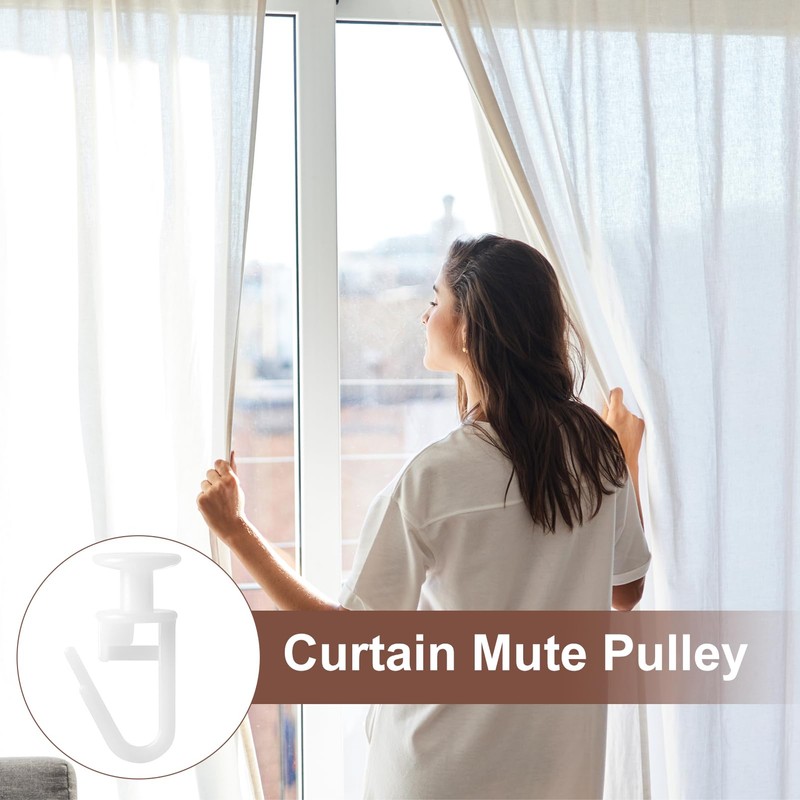 Curtain Hooks for Rails 34 mm, 50 Pieces Plastic Curtain