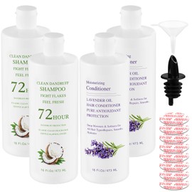 Leak-Proof Empty Shampoo Containers Bottles for Cruise: 64oz | Reusable Plastic Travel Bottles Funnels for Cruise Ships,Travel,Events, Concerts, Beach