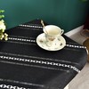 NEWISHER Rustic Farmhouse Embroidered Square Tablecloth Jacquard Striped Table Cloth