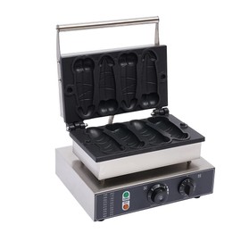 RocoReny 4PCS Electric Stick Waffle Pancake Maker,Non-stick Pancake Baker Machin,110v Hot Dog Maker,Stainless Steel Waffle Pancake Maker for Home Kitchen,control 50-300℃