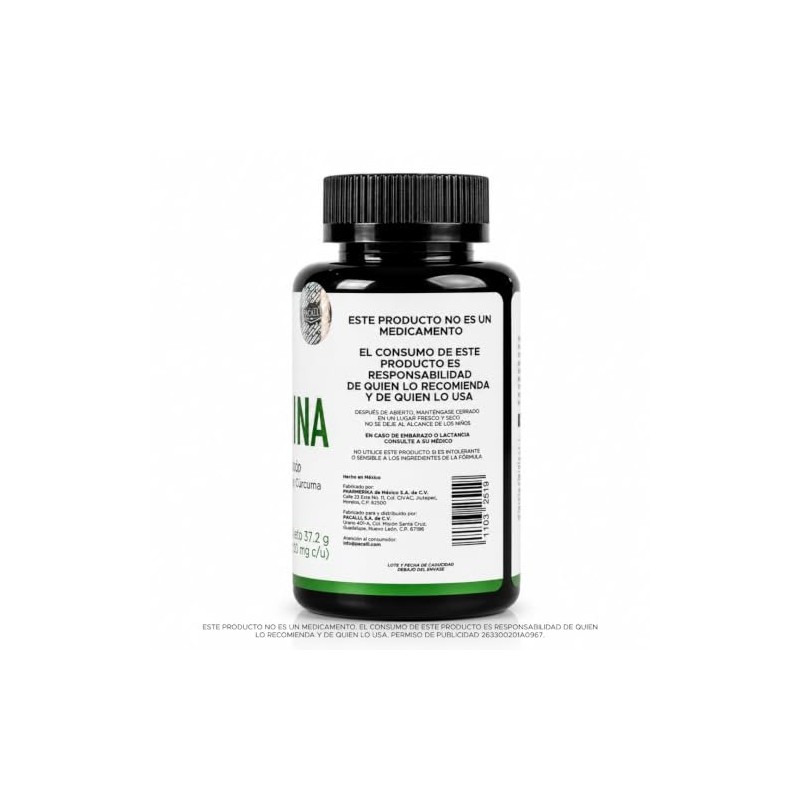 PACALLI Berberina con Cúrcuma 620mg - 60 Cápsulas