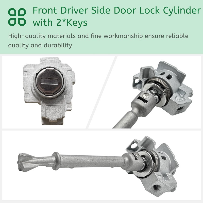 Memiuyelay Front Driver Side Door Lock Cylinder with 2*Keys Fit