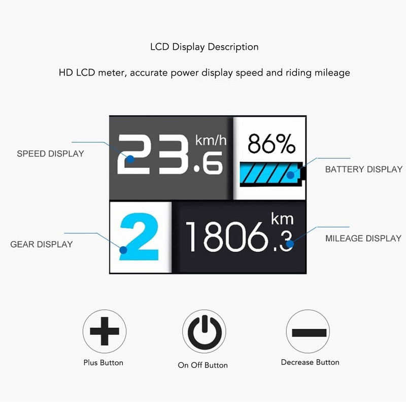 Generic Electric Bike Display, UART No. 2 Protocol TFT UKC3