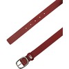 Tommy Jeans Women's Oval Leather Belt, Red (Rustic Cherry)