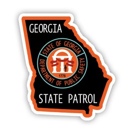 Georgia State Patrol GSP Sticker for Water Bottle Phone Tumbler Hard hat - One