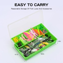 306 Pcs Fishing Lures Tackle Box Kit,Tackle Trays with TackleIncluded,Crankbaits,Hooks,Weights,Fishing Lure Bait Gear Equipment Kit for Bass,Trout,Fishing Gift for Men